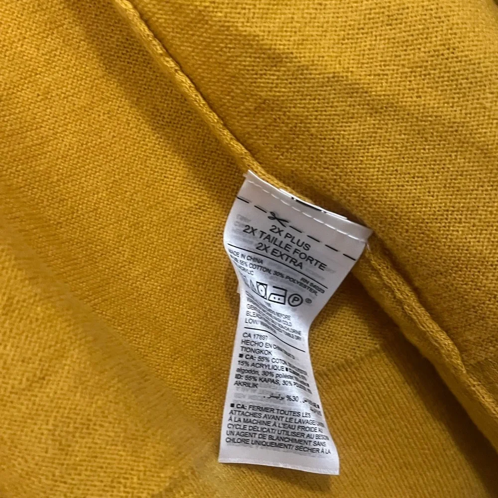 Old Navy Mustard Yellow Cardigan – Size 2X Plus |Excellent Condition - Picture 5 of 5